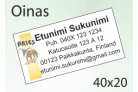 Oinas tarra 40 x 20 mm
